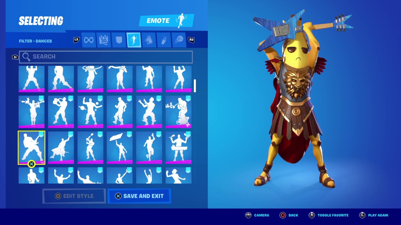 New Skin Potassius Peels! Showcase with almost all emotes from fortnite!! ⚔️🍌