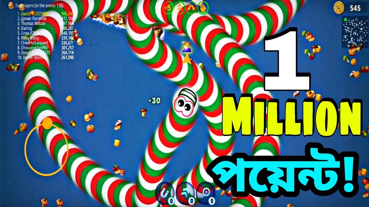 This Is My New Record In Worms Zone .Io Voracious Snake Game | Bangla Gameplay Video