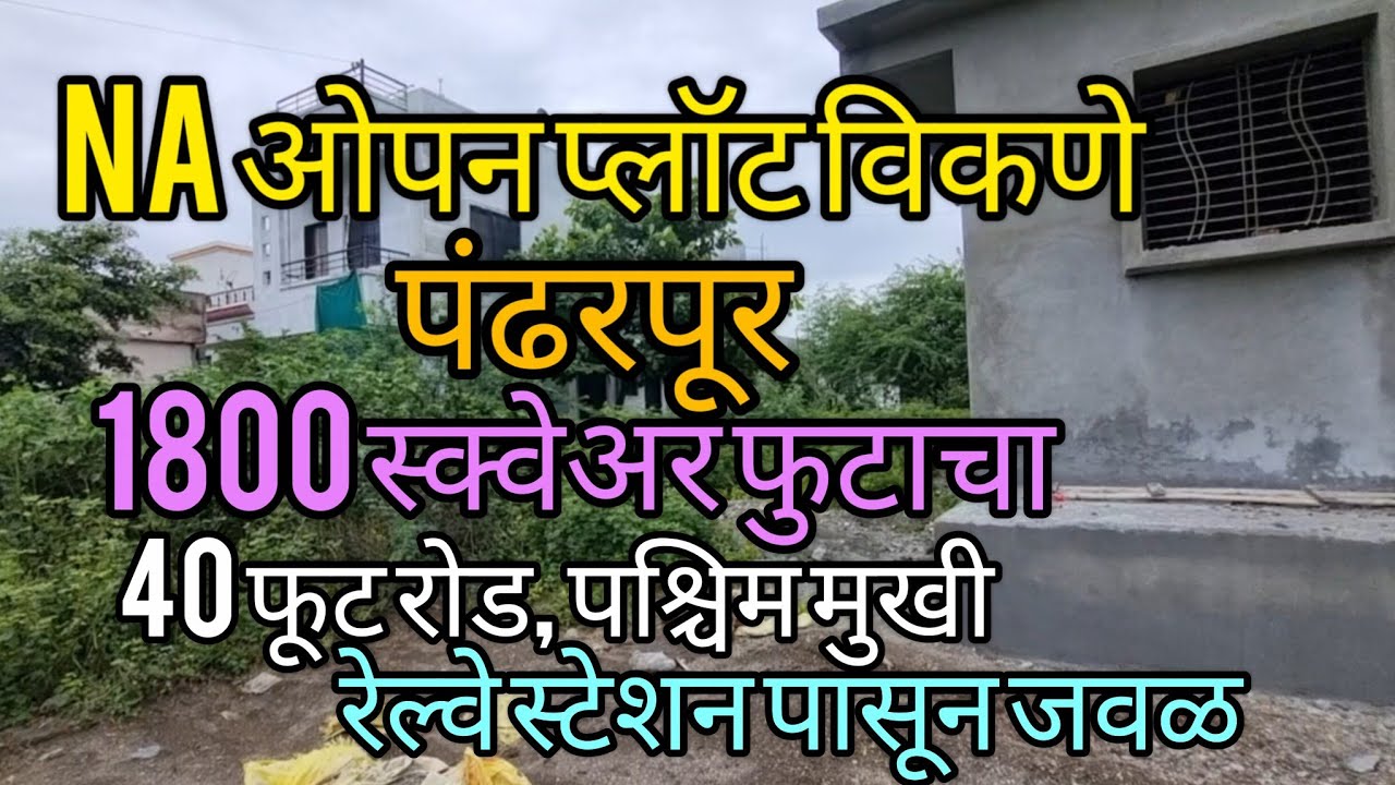 पंढरपूर na 1800 स्क्वेअर फुटाचा ओपन प्लॉट विकणे 