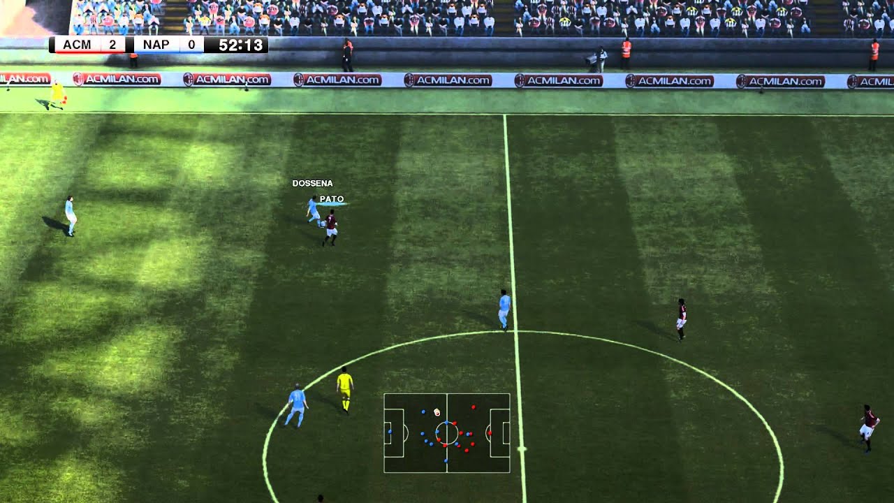 Pro Evolution Soccer 2012 Demo 1 PC Gameplay - A.C. Milan - SSC Napoli 5-0 (1080p)