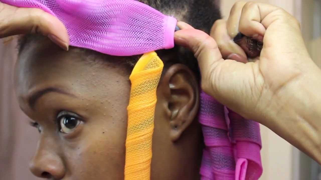 Vintage Waves on Natural Hair using Curlformers
