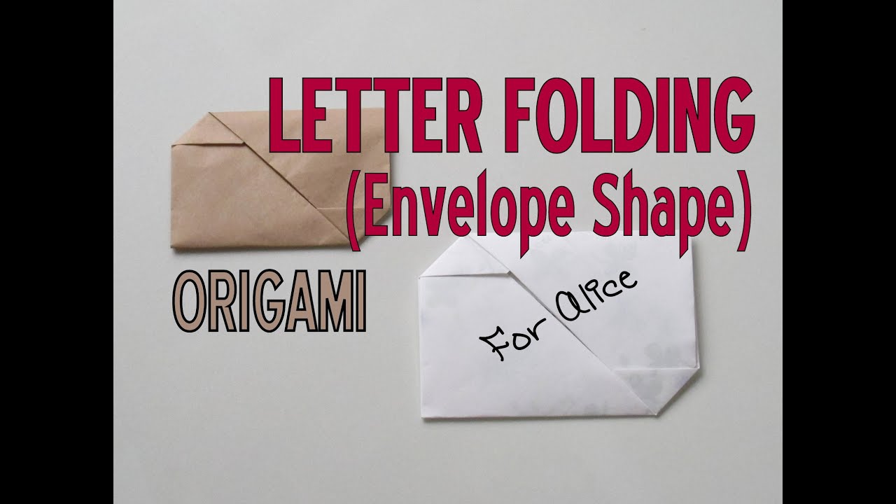Origami - How fold a letter: ENVELOPE SHAPE