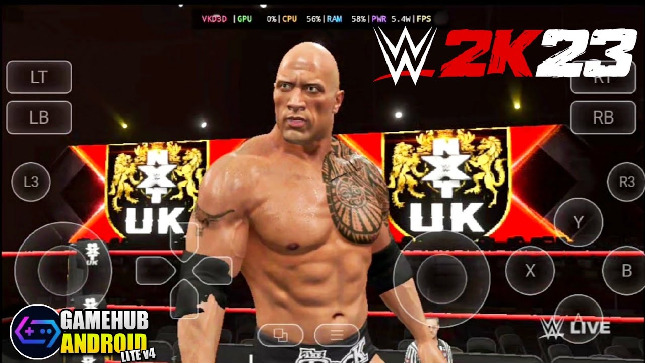 WWE 2K23 on Android GameHub Lite Final v4 Gameplay Test | Snapdragon 8s Gen 3 POCO F6 Settings