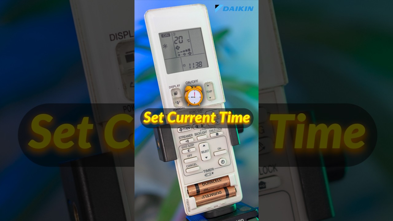 Daikin AC Remote Control Guide ❄ How to set Current Time ❄ #shorts #remotecontrol #airconditioner