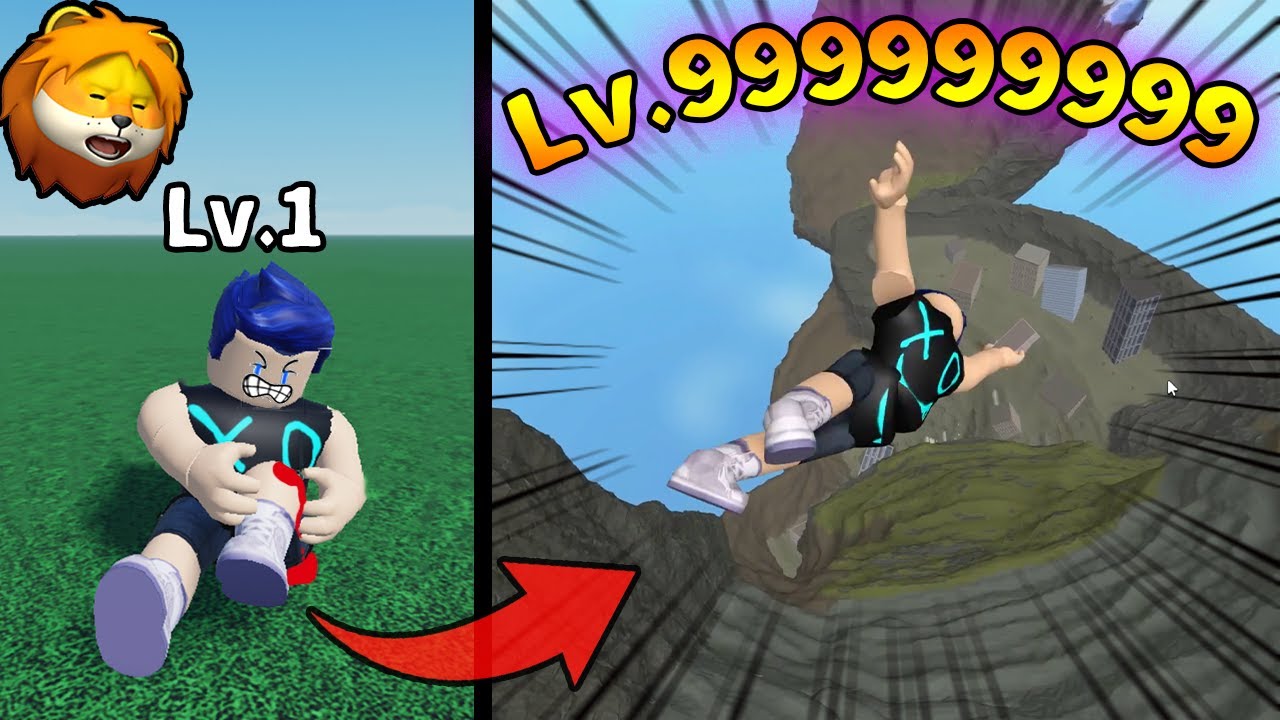 最大の高さの崖から飛び降りて全身の骨を粉々のボキボキに骨折してみたwww【 ロブロックス Roblox 】