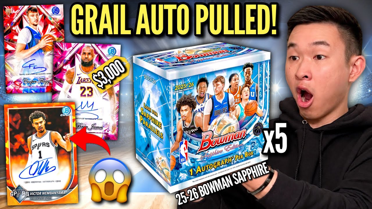 INSANE NEW SAPPHIRE BOWMAN BASKETBALL BOXES (UNBELIEVABLE AUTOS)! 😱🔥 2025-26 Sapphire Edition Review