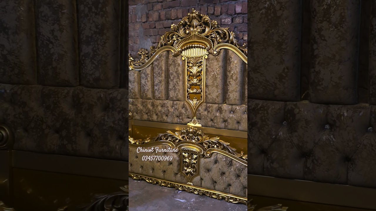 stylish bridal bedset | new luxury bedroom furniture | chinioti furniture design