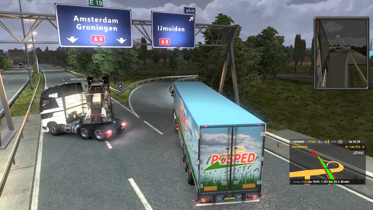 Euro Truck Simulator 2 Multiplayer - Idiots on the road Pt 1