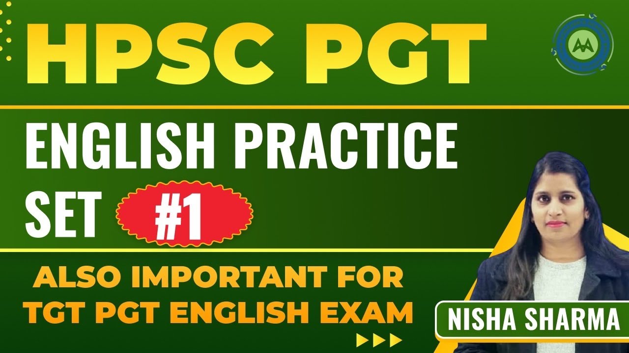 ENGLISH LITERATURE PRACTICE SET #4 FOR HPSC PGT ENGLISH / DSSSB TGT PGT SPECIAL BY NISHA SHARMA