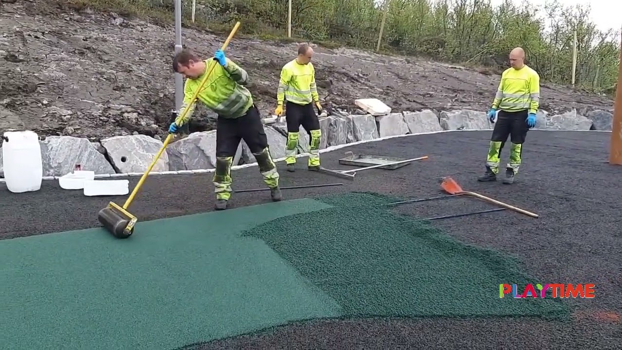 Cómo instalar superficies de caucho EPDM y SBR en vaciado en sitio – Método profesional paso a paso”