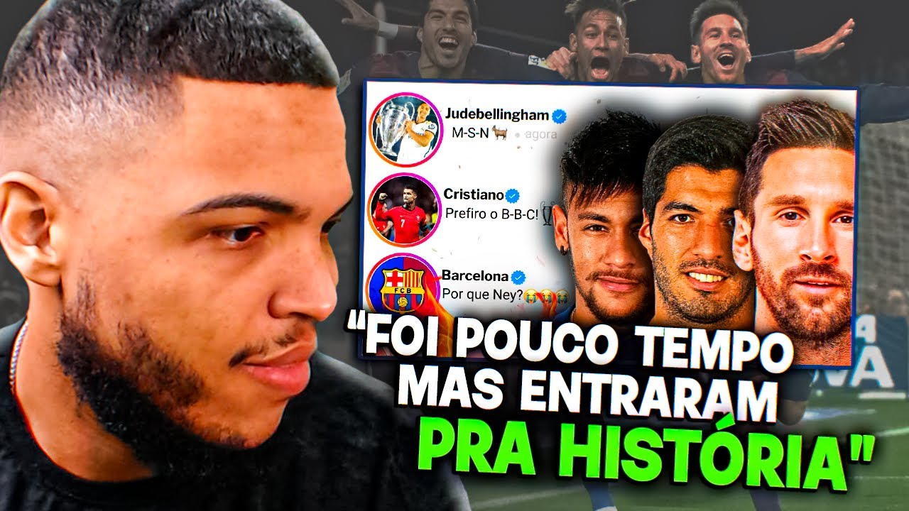 O quão GRANDE foi o trio M-S-N que dominou o futebol? - React do Jota
