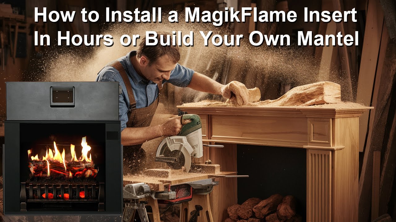 How to Install a MagikFlame Insert In Hours or Build Your Own Mantel (Convert an Existing Fireplace)