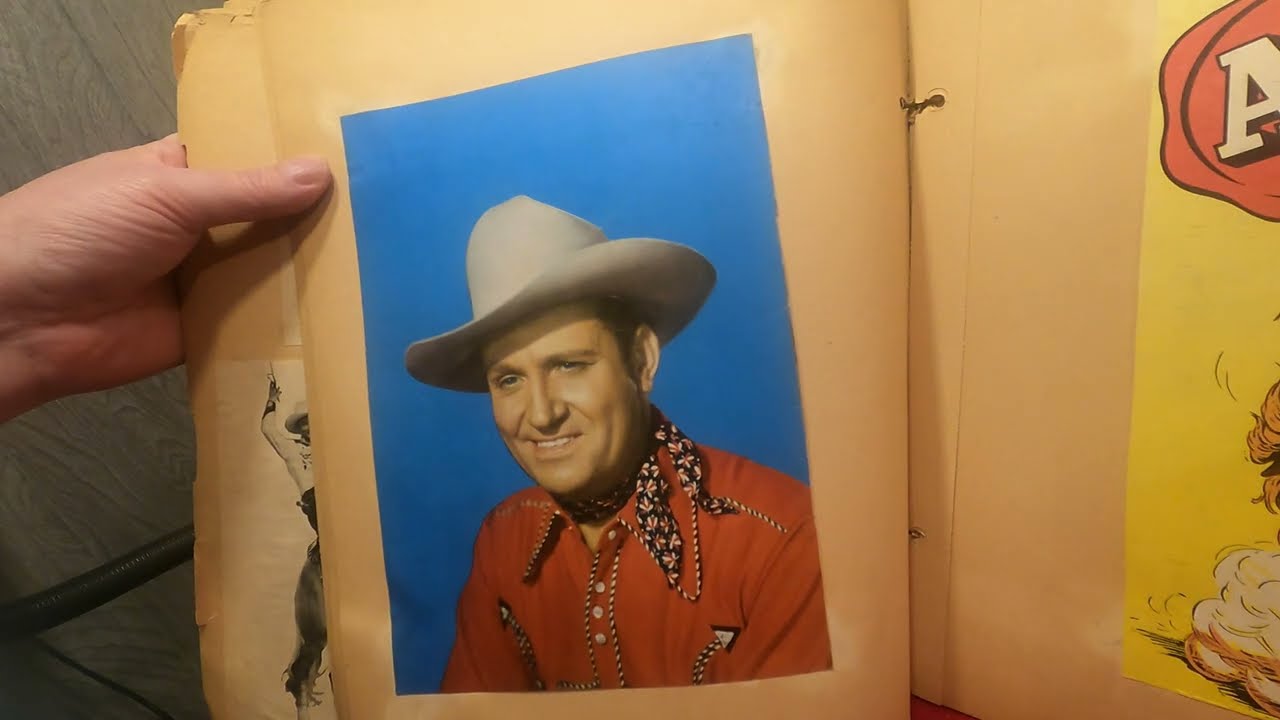 Part 2 of Cowboy lot is a Scrap book full of Golden Age Comic Book Covers including Gene Autry #1