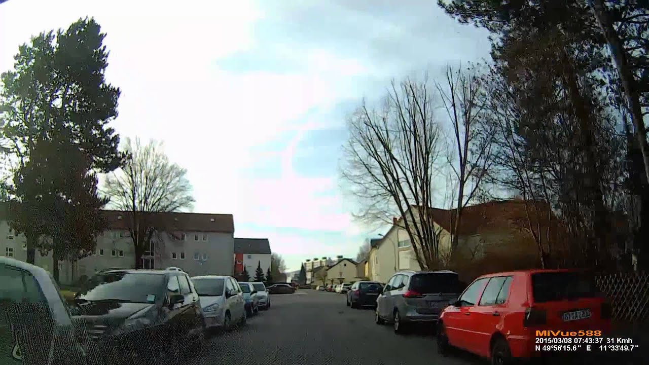 D: Stadt Bayreuth. Fahrt durch die südliche Altstadt. März 2015
