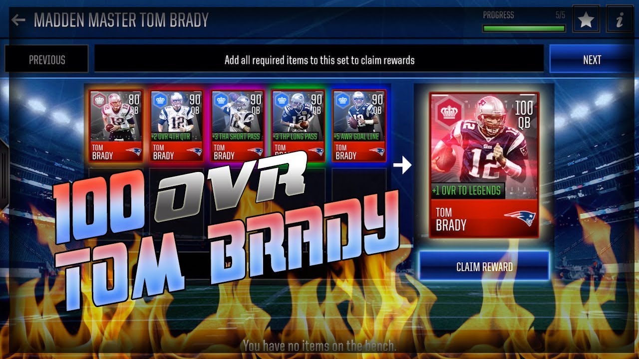 100 OVR MADDEN MASTER BRADY IS A MONSTER!! Madden Mobile 18 Gameplay/Review!! PLUS MAX STATS!!