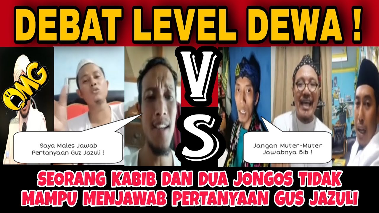 TERBARU...Debat Berd4r4h Gus Jazuli Dkk VS 1 Kabib dan 2 Jongos