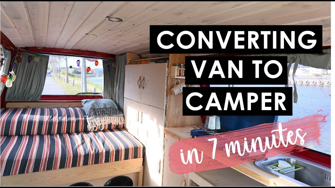 Converting Van to Camper in 7 Minutes | VW Transporter T4