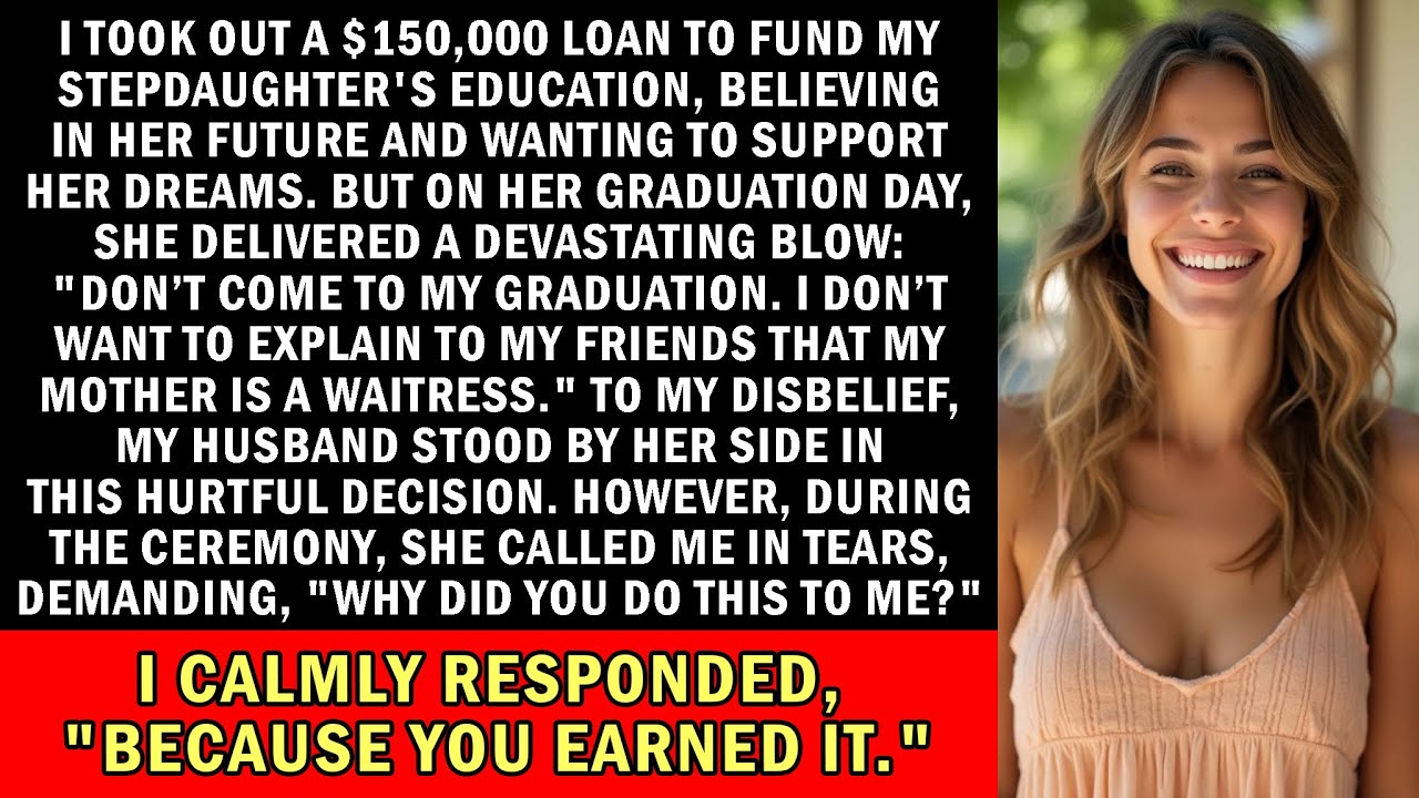 I took a $150K loan for my stepdaughter's studies, but she told me not to attend her graduation.