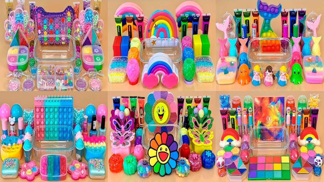 6 in 1 Video BEST of COLLECTION RAINBOW SLIME 🌈 💯% Satisfying Slime Video 1080p