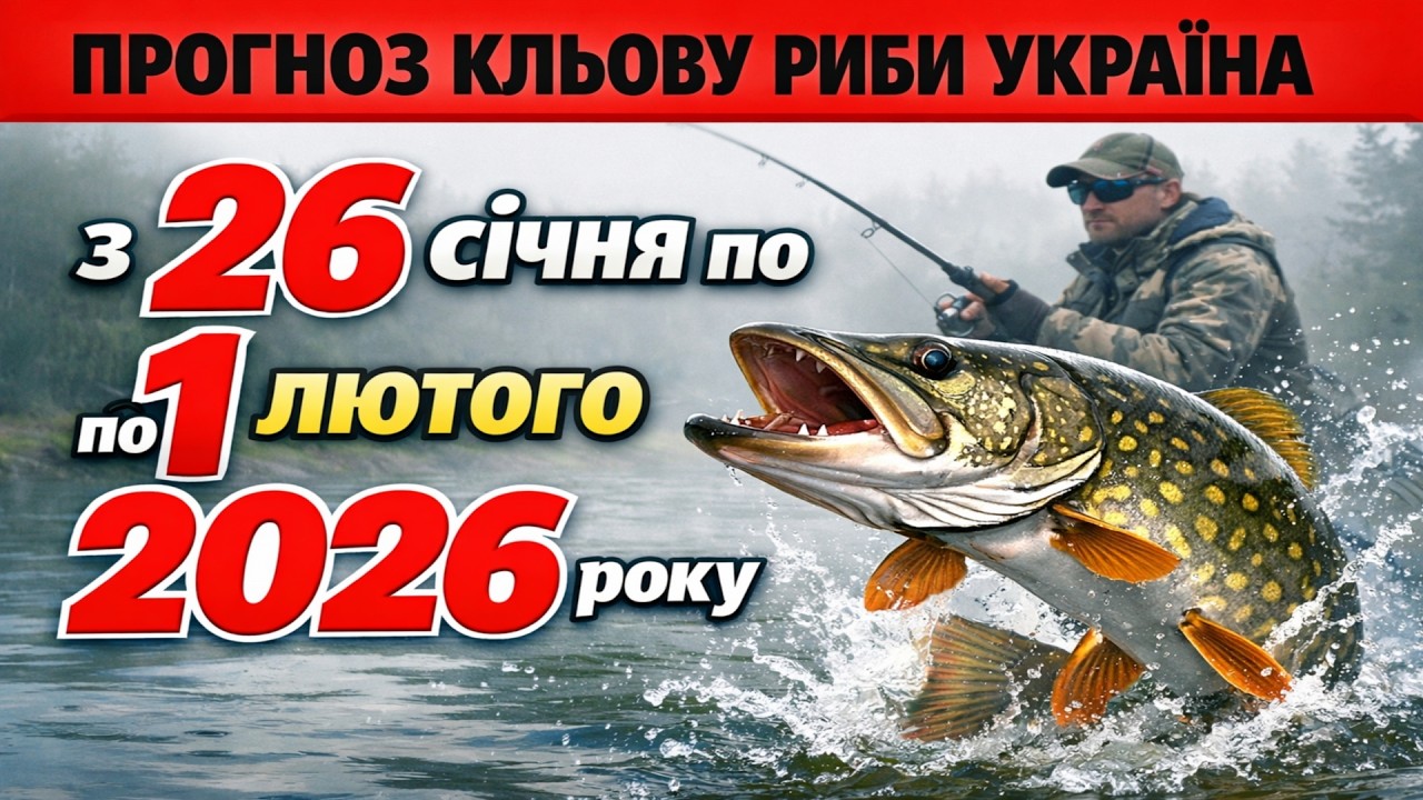 ПРОГНОЗ КЛЬОВУ в Україні з 26 січня по 1 лютого 2026 року. Кидай усе і на рибалку!