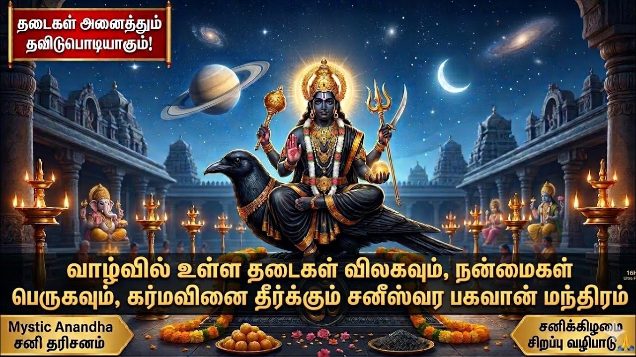கர்மவினை தீர்க்கும் சனீஸ்வர பகவான் மந்திரம் | Om Sham Shaneeswaraya Namaha | Shani Mantra Tamil