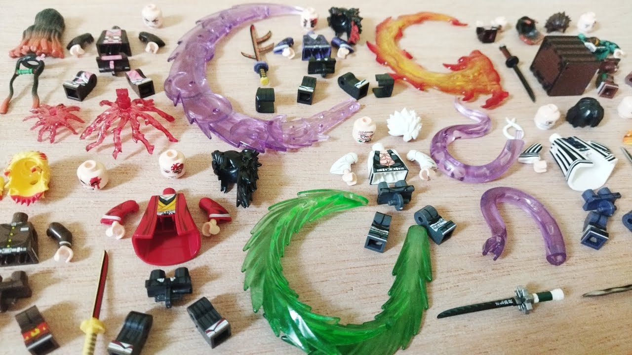 LEGO demon slayer kimetsu no yaiba | zenitsu, yoriichi, tanjiro, nezuko, kokushibo | unofficial