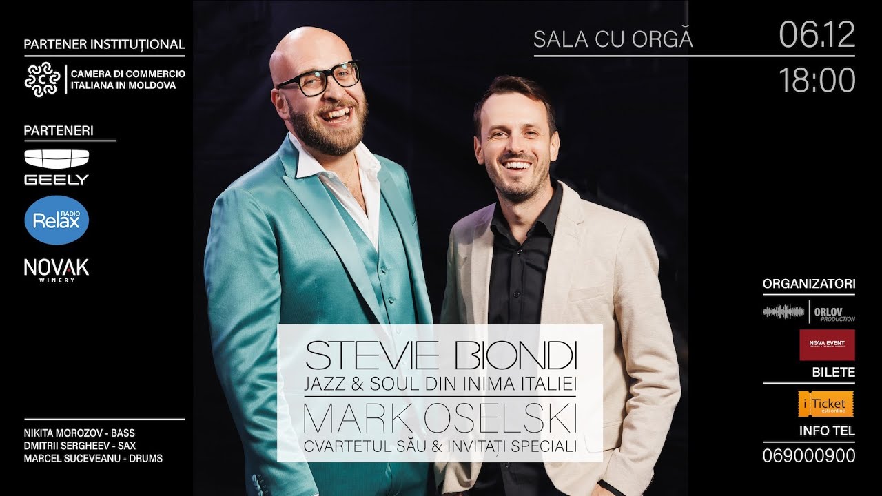 Stevie Biondi & Mark Oselski Quartet - Live at Organ Hall, Chisinau, Moldova
