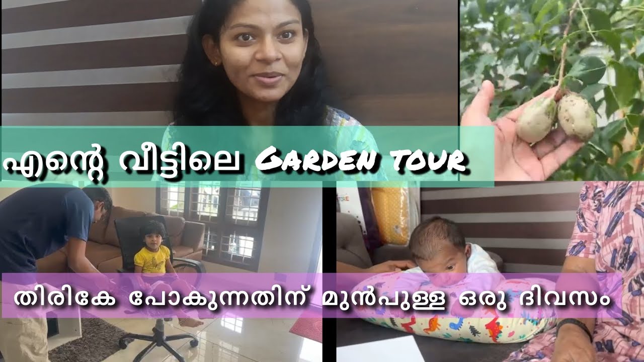 എൻ്റെ വീട്ടിലെ Garden Tour 🏡🌿| നാളെ പോകുന്നതിൻ്റെ മൂഡ് ഓഫ് | Lifestyle Vlog | Kerala Family Vlog 