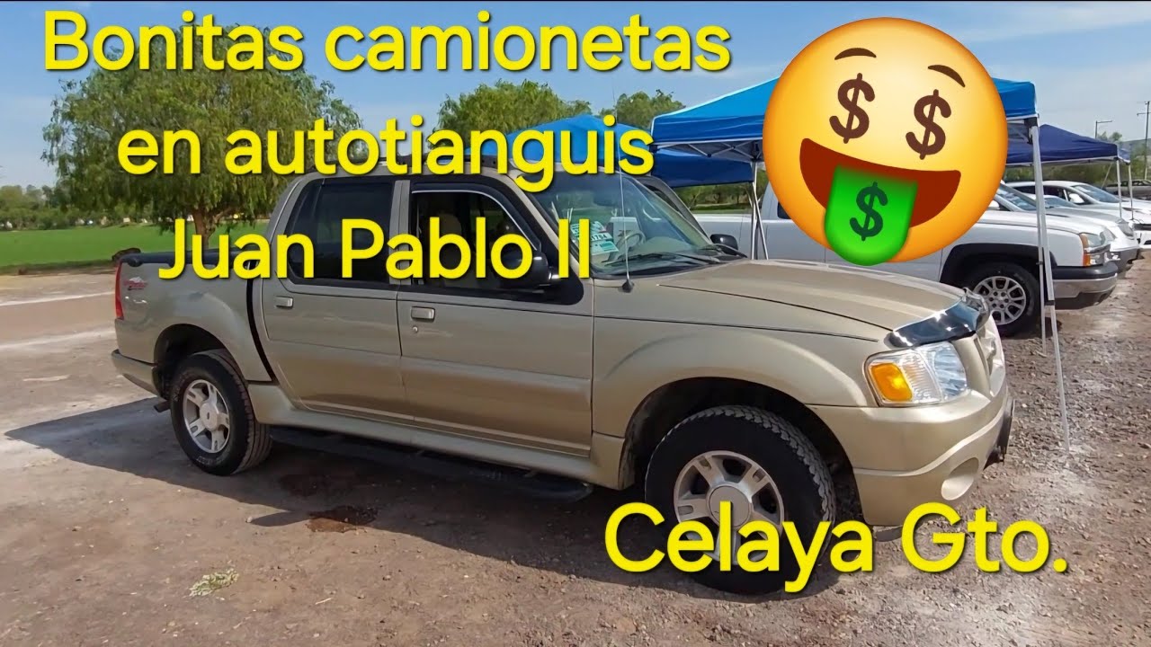 Bonitos carros y camionetas en el autotianguis Juan Pablo II en Celaya Gto.
