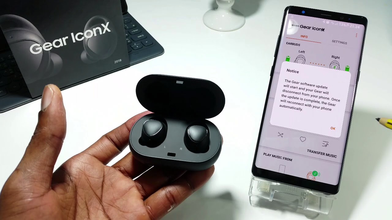 Как подключить Gear IconX 2018 к любому устройству.