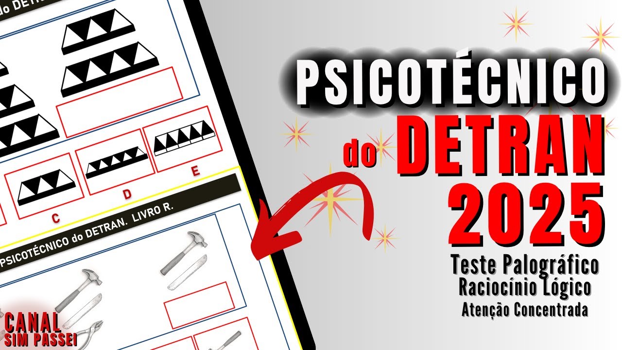 Exame psicotécnico DETRAN 2025, teste psicotécnico DETRAN 2025, Psicotécnico DETRAN 2025, Psicoteste