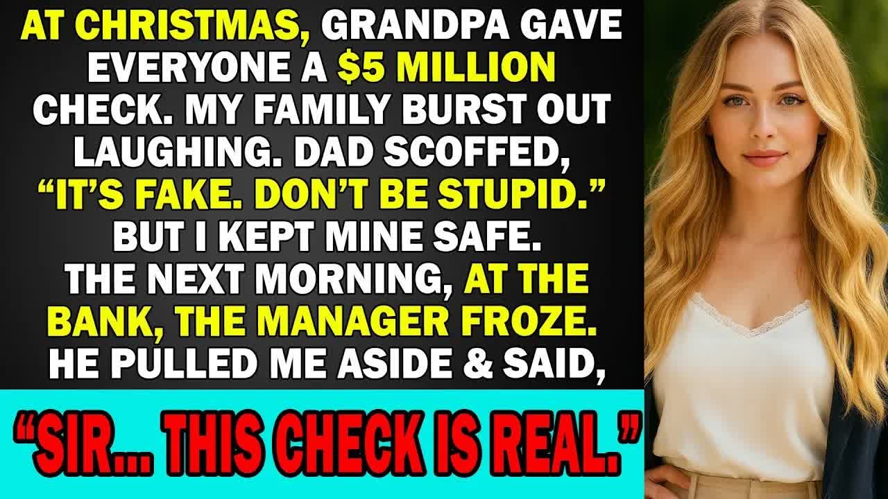 At Christmas, Grandpa Gave Everyone $5 Million Checks  They Laughed, ‘It’s Fake’… Until I