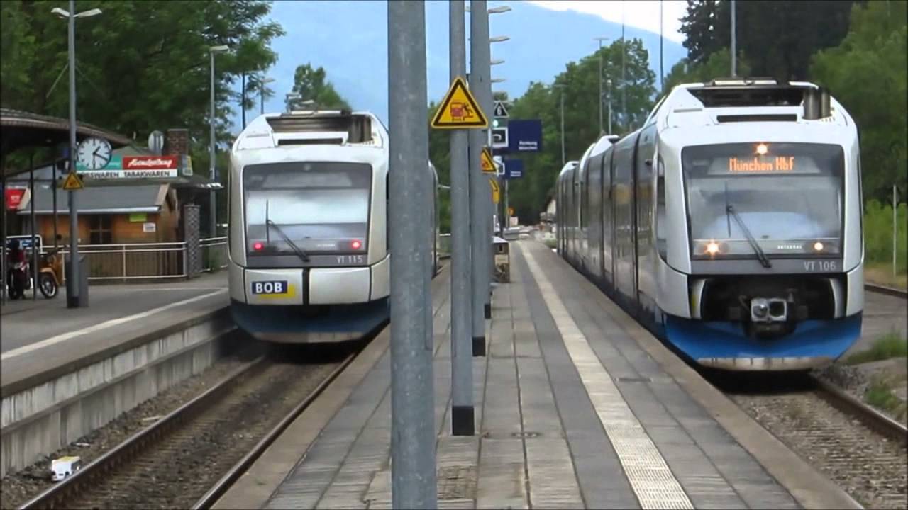Bahnhof Schaftlach - Bayerische Oberlandbahn  ( BOB ) [ 02.06.2014 ]