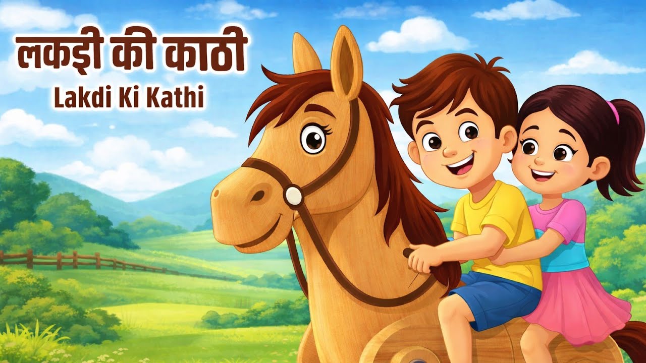 Lakdi Ki Kathi 🐴 | लकड़ी की काठी | Hindi Kids Rhyme | Fun Cartoon Song