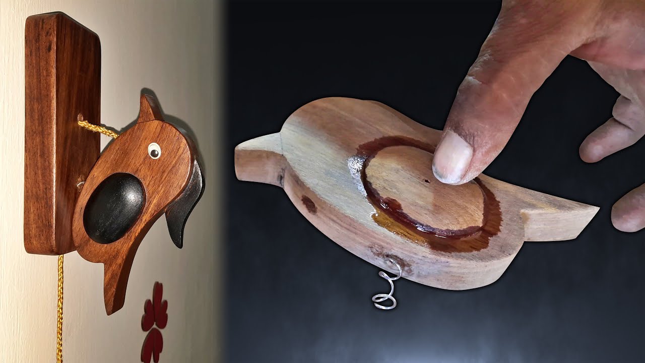 Woodworking Simple Projects - DIY Wooden Bird Door Knocker