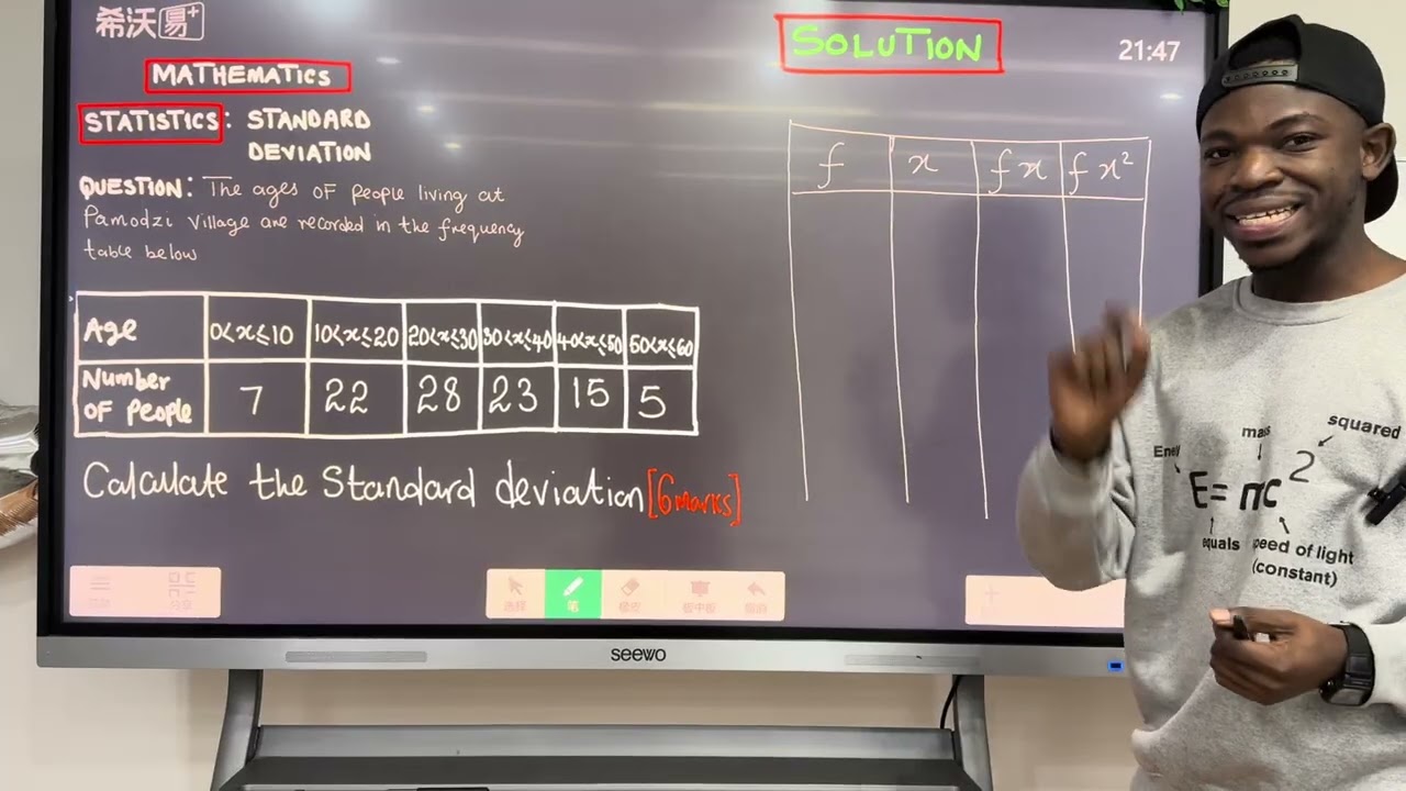 EXAMINATION COUNCIL OF ZAMBIA MATHEMATICS P2|| STANDARD DEVIATION 