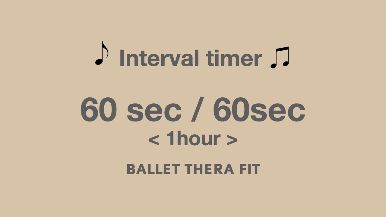 ⏱️ 타이머 60/60- 1hour  [ Interval timer - 60 sec / 60 sec ]
