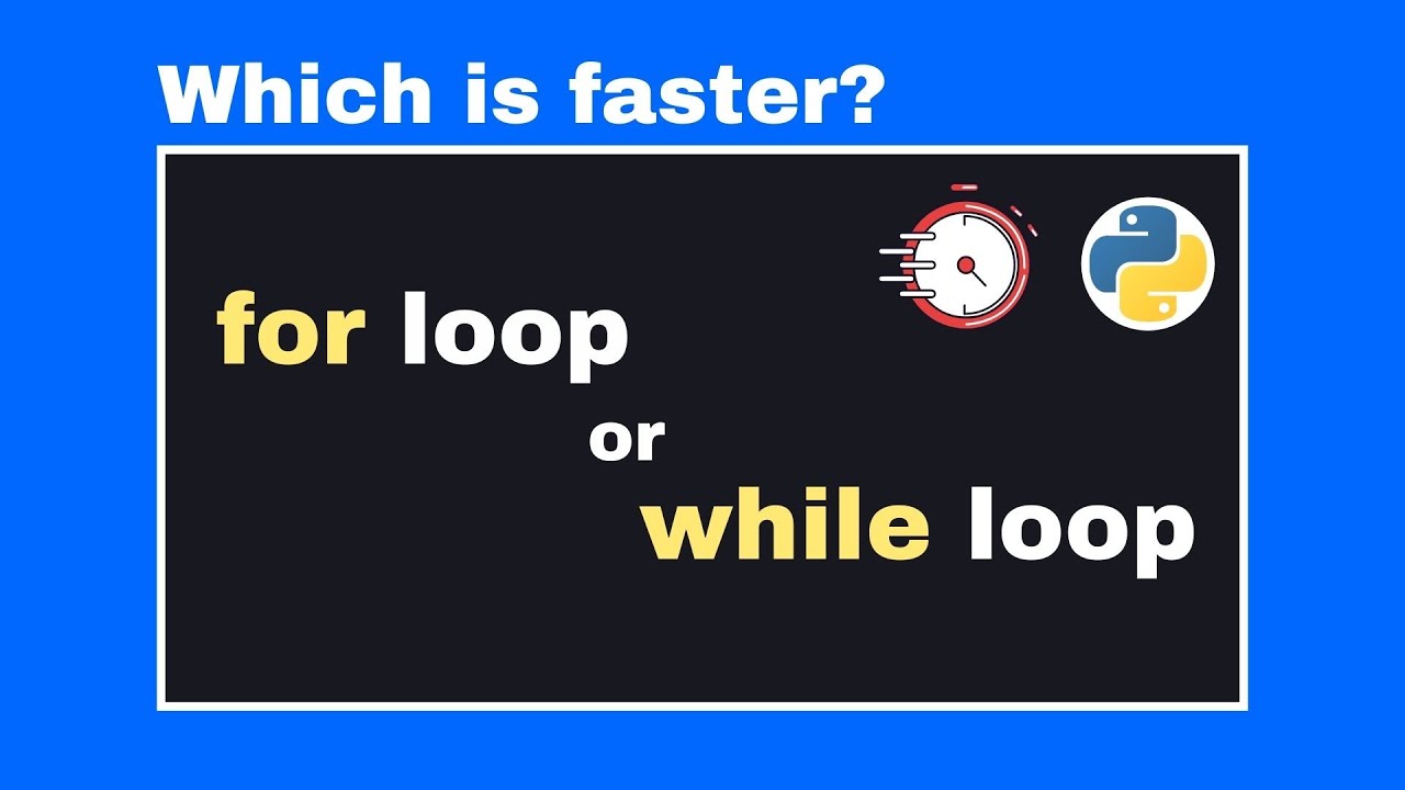 For Loop vs While Loop: Which one is ACTUALLY faster in Python? (Speed Comparison)