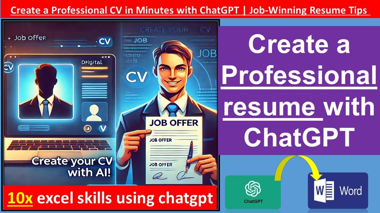 Create a Professional CV in Minutes with ChatGPT | Job-Winning Resume Tips||how to create resume