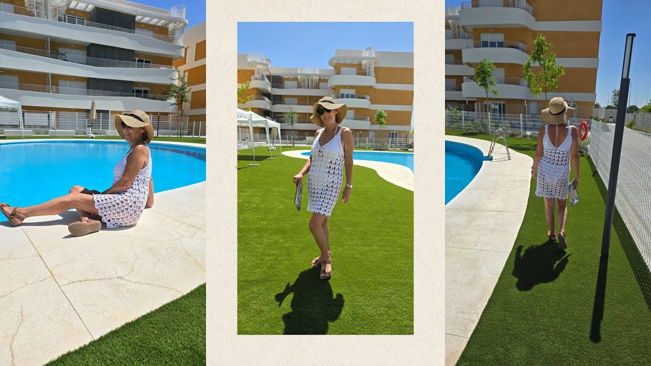 Blusa o vestido de playa a crochet