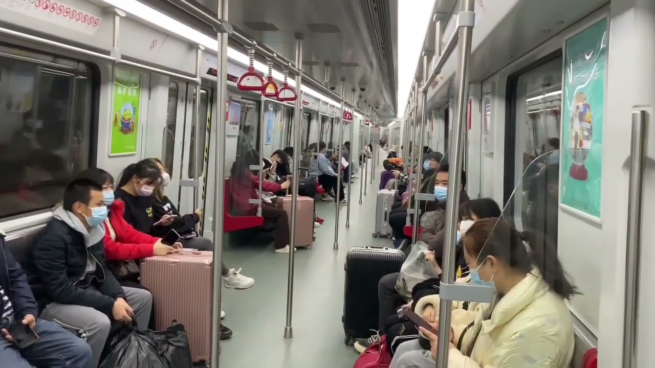Train Ride To The Famous Guangzhou Da Sha Tou Electronics Market | Metro Line 8 To Line 6 | 4K