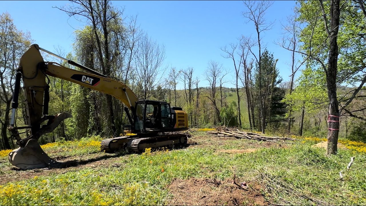 Land Clearing with the CAT 320 - Satisfying Excavator Work