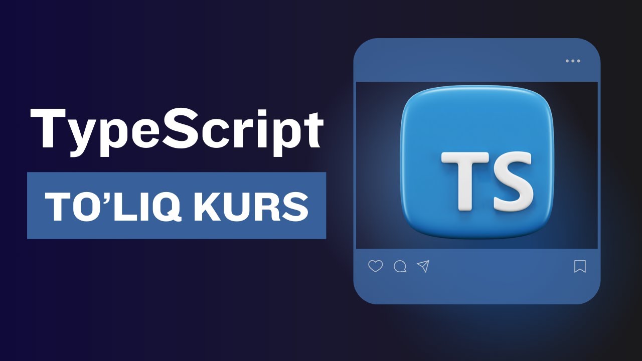 TypeScript to'liq kurs | OOP, Design pattern, Decorators, CLI-utility | Sammi