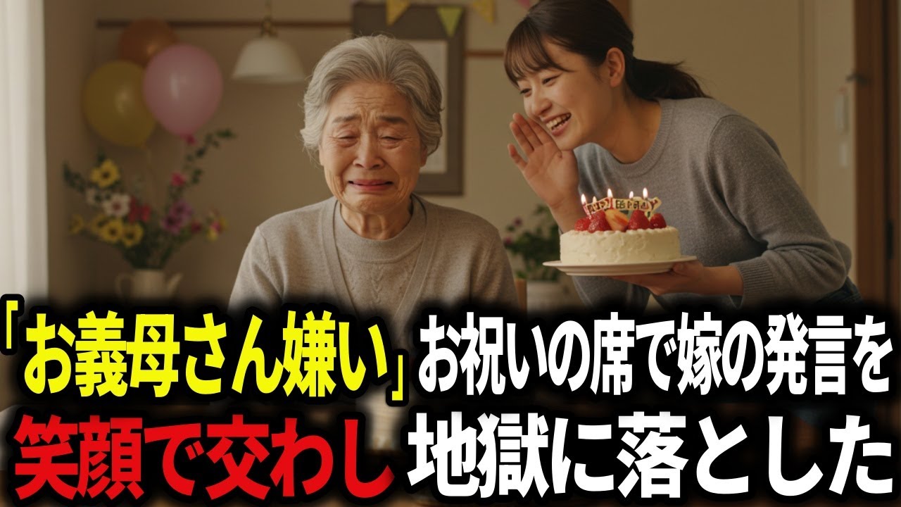 「お義母さん嫌い」お祝いの席で嫁が一言。私は静かに微笑みもっと嫌われることにしました
