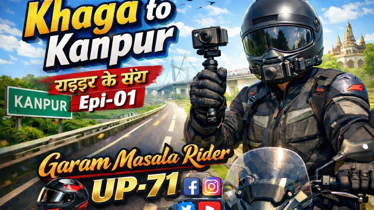 Khaga to Kanpur Ride Vlog 🏍️ | गरम मसाला राइडर के संग 😍 Epi-01 | #dailyvlog #garammasalaridervlogs