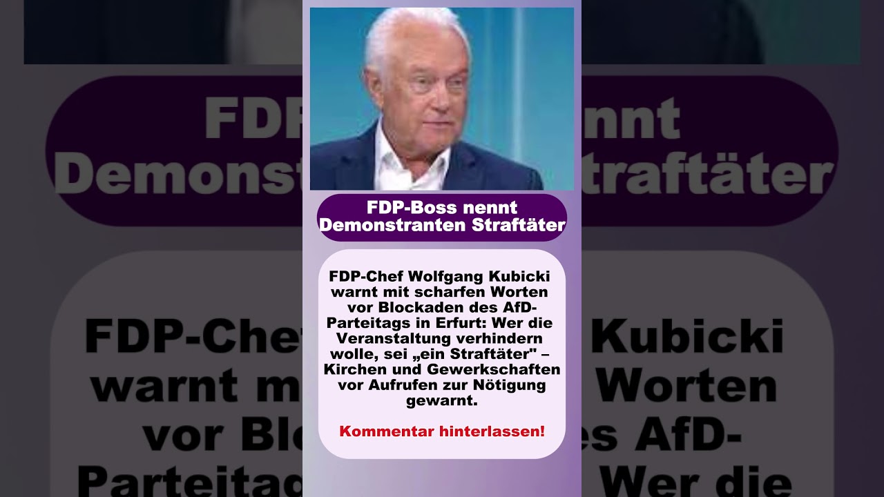 FDP Boss nennt Demonstranten Straft&auml;ter