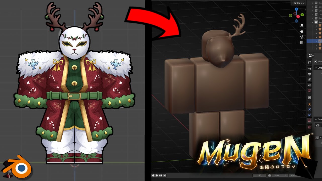 Mugen UPD Clothing Modeling | Roblox & Blender