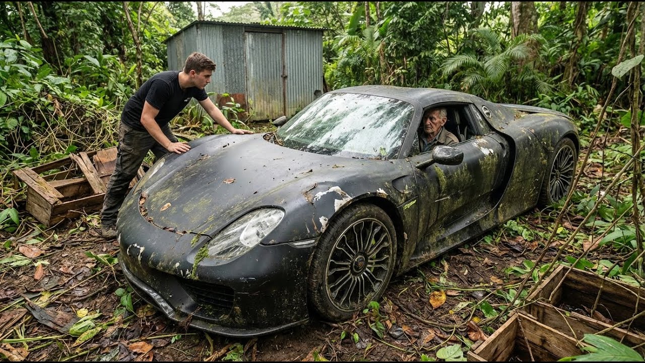Restoring Abandoned PORSCHE 918 SPYDER | $1600 DEAL | GRANDPA'S HIDDEN GARAGE