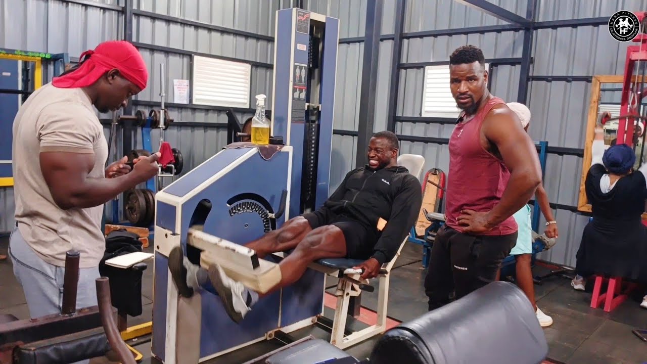 EFFECTIVE HIT LEG WORKOUT in Hood gym W GACHAU & Coach by Wallace