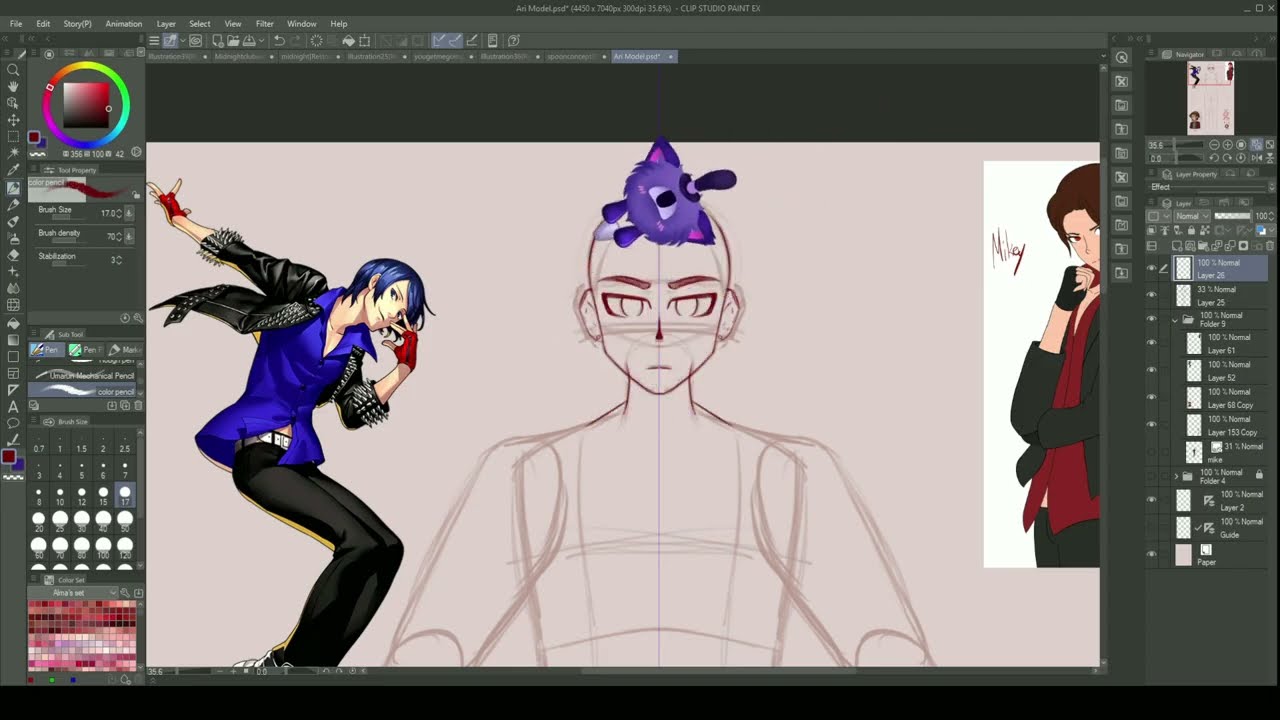 Let's Make a Vtuber Part 1 The Sketch + Head and Hair